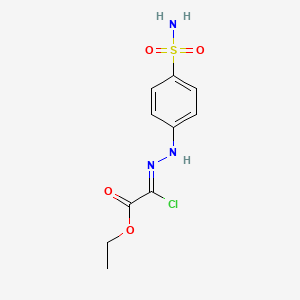 molecular formula C10H12ClN3O4S B7910652 Acetic Acid, ((4-(aminosulfonyl)phenyl)hydrazono)chloro-, Ethyl Ester CAS No. 96722-53-1