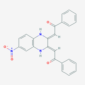 (2Z)-2-[(3Z)-6-nitro-3-phenacylidene-1,4-dihydroquinoxalin-2-ylidene]-1-phenylethanone