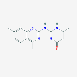 2-[(4,7-dimethylquinazolin-2-yl)amino]-6-methyl-1H-pyrimidin-4-one