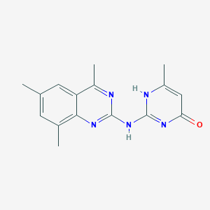 6-methyl-2-[(4,6,8-trimethylquinazolin-2-yl)amino]-1H-pyrimidin-4-one