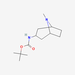 molecular formula C13H24N2O2 B7910772 Tert-butyl (8-methyl-8-azabicyclo[3.2.1]octan-3-yl)carbamate 