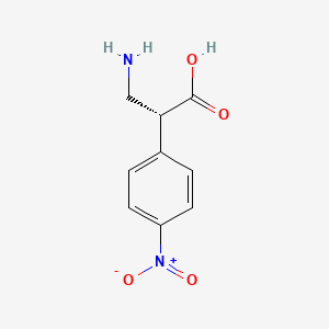 Benzeneacetic acid, alpha-(aminomethyl)-4-nitro-, (alphaR)-