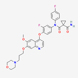 N-(3-Fluoro-4-((6-methoxy-7-(3-morpholinopropoxy)quinolin-4-yl)oxy)phenyl)-N-(4-fluorophenyl)cyclopropane-1,1-dicarboxamide