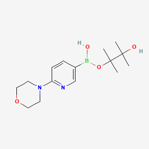 (3-Hydroxy-2,3-dimethylbutan-2-yl)oxy-(6-morpholin-4-ylpyridin-3-yl)borinic acid