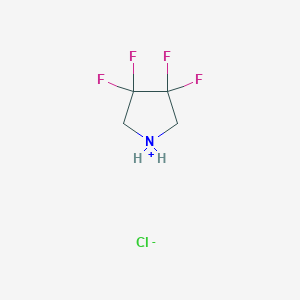 3,3,4,4-Tetrafluoropyrrolidin-1-ium;chloride