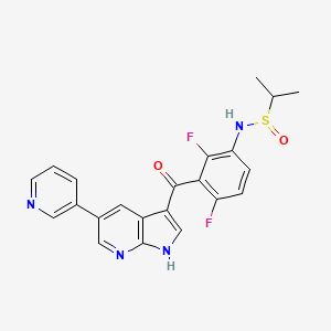 N-(2,4-Difluoro-3-(5-(pyridin-3-yl)-1H-pyrrolo[2,3-b]pyridine-3-carbonyl)phenyl)propane-2-sulfinamide