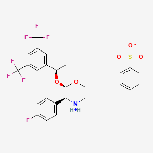 (2R,3S)-2-[(1R)-1-[3,5-bis(trifluoromethyl)phenyl]ethoxy]-3-(4-fluorophenyl)morpholin-4-ium;4-methylbenzenesulfonate