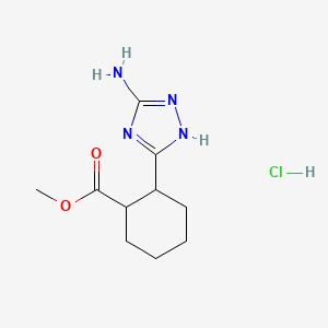 Methyl 2-(3-amino-1H-1,2,4-triazol-5-yl)cyclohexane-1-carboxylate;hydrochloride