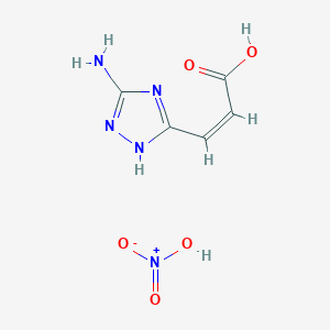 (Z)-3-(3-amino-1H-1,2,4-triazol-5-yl)prop-2-enoic acid;nitric acid