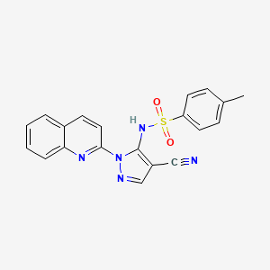 N-(4-cyano-2-quinolin-2-ylpyrazol-3-yl)-4-methylbenzenesulfonamide