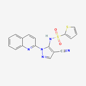 N-(4-cyano-2-quinolin-2-ylpyrazol-3-yl)thiophene-2-sulfonamide