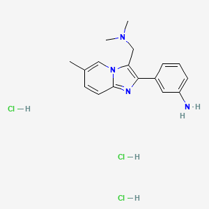 3-[3-[(Dimethylamino)methyl]-6-methylimidazo[1,2-a]pyridin-2-yl]aniline;trihydrochloride