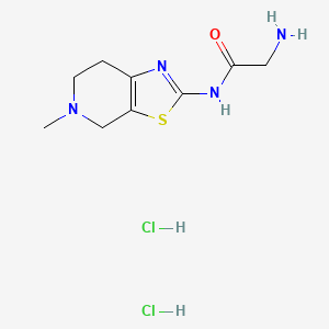 2-amino-N-(5-methyl-6,7-dihydro-4H-[1,3]thiazolo[5,4-c]pyridin-2-yl)acetamide;dihydrochloride