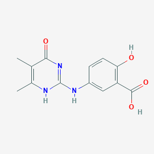 5-[(5,6-dimethyl-4-oxo-1H-pyrimidin-2-yl)amino]-2-hydroxybenzoic acid