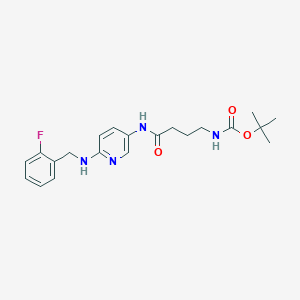 tert-butyl N-[4-[[6-[(2-fluorophenyl)methylamino]pyridin-3-yl]amino]-4-oxobutyl]carbamate