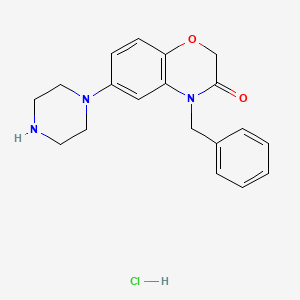 4-Benzyl-6-piperazin-1-yl-1,4-benzoxazin-3-one;hydrochloride