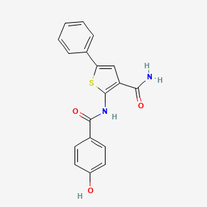 2-(4-Hydroxybenzamido)-5-phenylthiophene-3-carboxamide