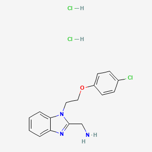 [1-[2-(4-Chlorophenoxy)ethyl]benzimidazol-2-yl]methanamine;dihydrochloride