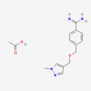 Acetic acid;4-[(1-methylpyrazol-4-yl)methoxymethyl]benzenecarboximidamide