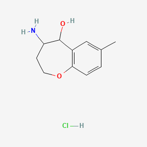 4-Amino-7-methyl-2,3,4,5-tetrahydrobenzo[b]oxepin-5-ol hydrochloride