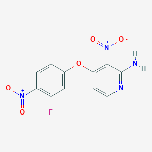 4-(3-Fluoro-4-nitrophenoxy)-3-nitropyridin-2-amine