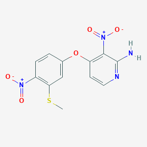 4-(3-Methylsulfanyl-4-nitrophenoxy)-3-nitropyridin-2-amine