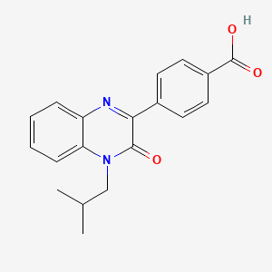 4-(4-Isobutyl-3-oxo-3,4-dihydro-2-quinoxalinyl)benzoic acid