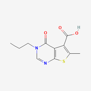 6-Methyl-4-oxo-3-propyl-3,4-dihydrothieno[2,3-d]pyrimidine-5-carboxylic acid