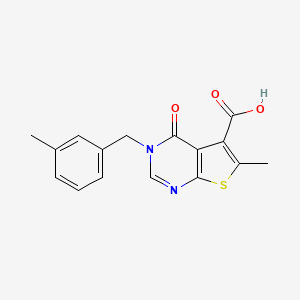 6-Methyl-3-(3-methylbenzyl)-4-oxo-3,4-dihydrothieno[2,3-d]pyrimidine-5-carboxylic acid