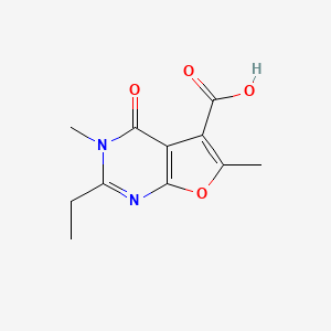 2-Ethyl-3,6-dimethyl-4-oxo-3,4-dihydrofuro[2,3-d]pyrimidine-5-carboxylic acid