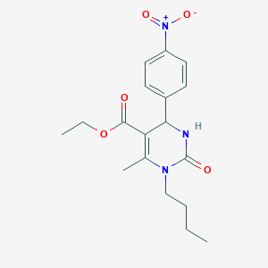 Ethyl 1-butyl-6-methyl-4-(4-nitrophenyl)-2-oxo-1,2,3,4-tetrahydro-5-pyrimidinecarboxylate