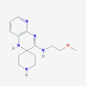 N-(2-methoxyethyl)spiro[1H-pyrido[2,3-b]pyrazine-2,4'-piperidine]-3-amine