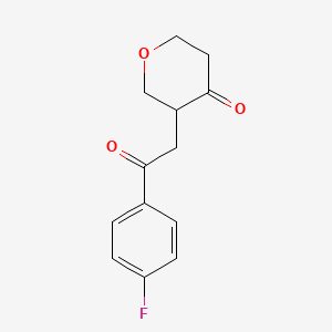 3-[2-(4-fluorophenyl)-2-oxoethyl]tetrahydro-4H-pyran-4-one