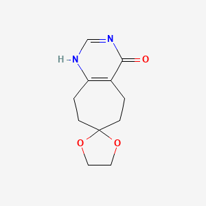 spiro[1,3-dioxolane-2,7'-5,6,8,9-tetrahydro-1H-cyclohepta[d]pyrimidine]-4'-one