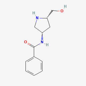 N-[(3S,5S)-5-(hydroxymethyl)tetrahydro-1H-pyrrol-3-yl]benzamide