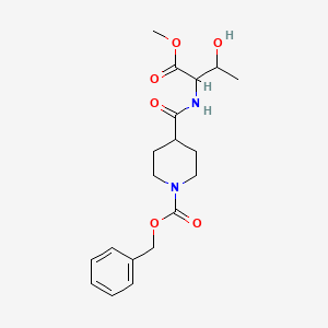 molecular formula C19H26N2O6 B7911730 benzyl 4-({[2-hydroxy-1-(methoxycarbonyl)propyl]amino}carbonyl)tetrahydro-1(2H)-pyridinecarboxylate 