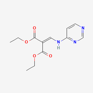 molecular formula C12H15N3O4 B7911864 Diethyl 2-[(4-pyrimidinylamino)methylene]malonate CAS No. 21025-63-8