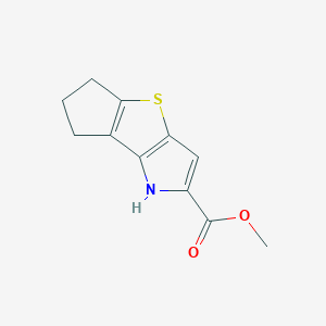 molecular formula C11H11NO2S B7912110 Methyl 1,5,6,7-tetrahydrocyclopenta[4,5]thieno[3,2-b]pyrrole-2-carboxylate 