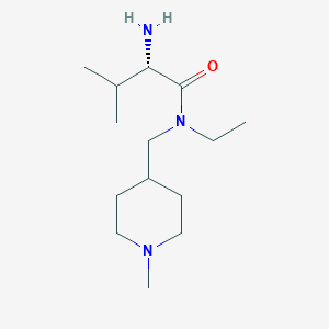 molecular formula C14H29N3O B7914860 (S)-2-Amino-N-ethyl-3-methyl-N-(1-methyl-piperidin-4-ylmethyl)-butyramide 