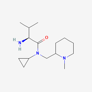 molecular formula C15H29N3O B7914920 (S)-2-Amino-N-cyclopropyl-3-methyl-N-(1-methyl-piperidin-2-ylmethyl)-butyramide 