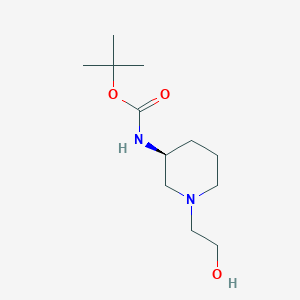 molecular formula C12H24N2O3 B7914967 [(S)-1-(2-Hydroxy-ethyl)-piperidin-3-yl]-carbamic acid tert-butyl ester 