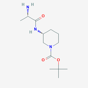 molecular formula C13H25N3O3 B7915057 (R)-3-((S)-2-Amino-propionylamino)-piperidine-1-carboxylic acid tert-butyl ester 