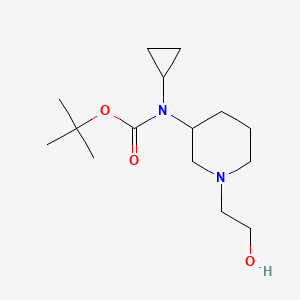 molecular formula C15H28N2O3 B7915059 Cyclopropyl-[1-(2-hydroxy-ethyl)-piperidin-3-yl]-carbamic acid tert-butyl ester 