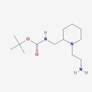 molecular formula C13H27N3O2 B7915096 [1-(2-Amino-ethyl)-piperidin-2-ylmethyl]-carbamic acid tert-butyl ester 