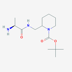 molecular formula C14H27N3O3 B7915104 2-[((S)-2-Amino-propionylamino)-methyl]-piperidine-1-carboxylic acid tert-butyl ester 