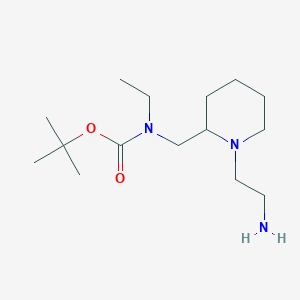 molecular formula C15H31N3O2 B7915161 [1-(2-Amino-ethyl)-piperidin-2-ylmethyl]-ethyl-carbamic acid tert-butyl ester 