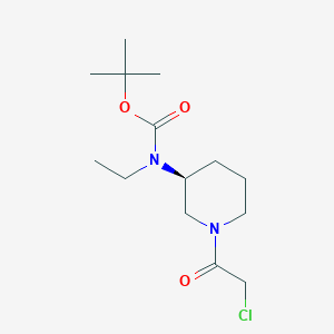 molecular formula C14H25ClN2O3 B7915200 [(S)-1-(2-Chloro-acetyl)-piperidin-3-yl]-ethyl-carbamic acid tert-butyl ester 