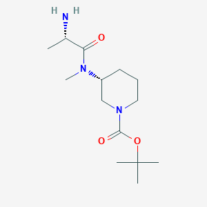 molecular formula C14H27N3O3 B7915250 (R)-3-[((S)-2-Amino-propionyl)-methyl-amino]-piperidine-1-carboxylic acid tert-butyl ester 