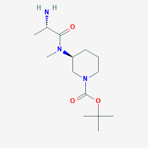 molecular formula C14H27N3O3 B7915260 (S)-3-[((S)-2-Amino-propionyl)-methyl-amino]-piperidine-1-carboxylic acid tert-butyl ester 