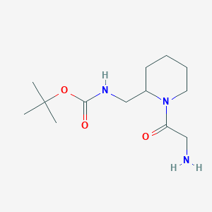 molecular formula C13H25N3O3 B7915273 [1-(2-Amino-acetyl)-piperidin-2-ylmethyl]-carbamic acid tert-butyl ester 